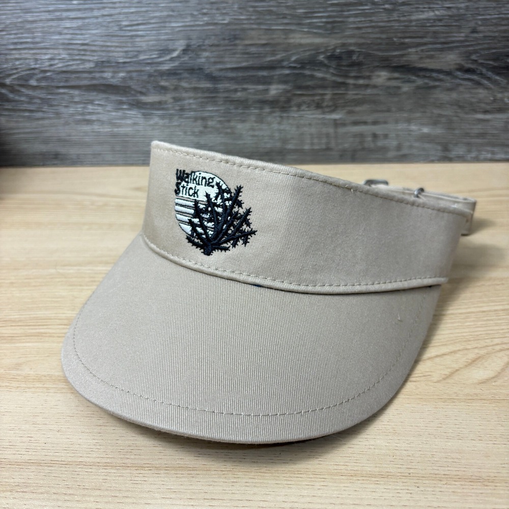 Walking Stick Visor Hat‎ Cap Visor Brown Tan Golf Golfing
